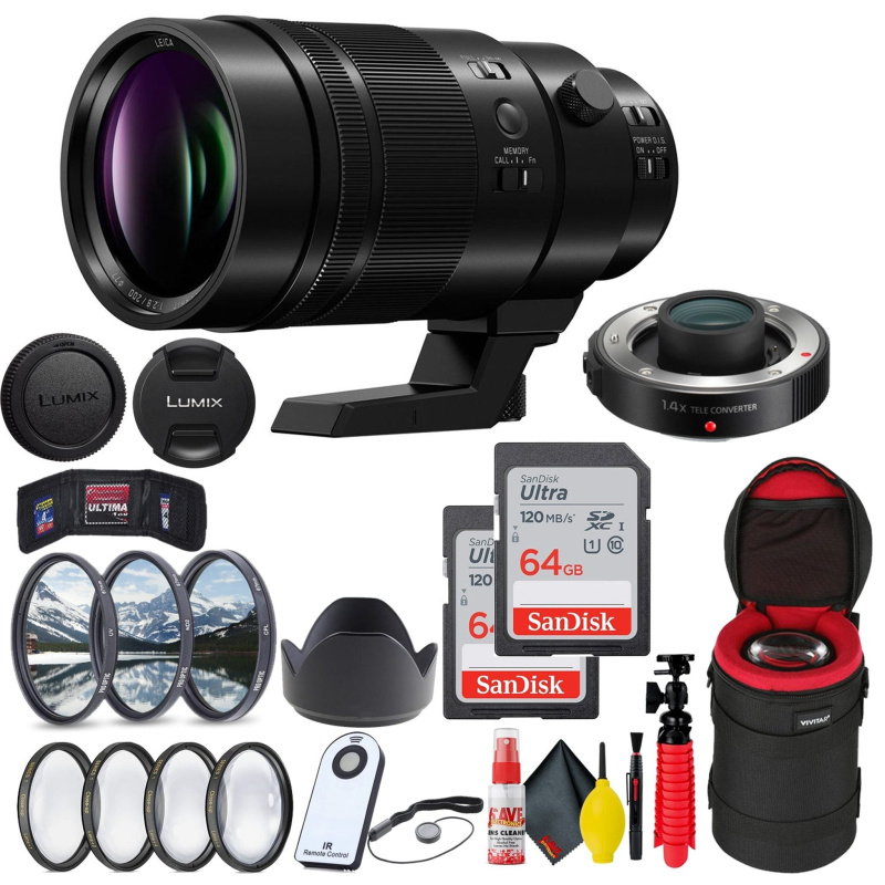 Panasonic Leica DG Elmarit 200mm f/2.8 POWER O.I.S. Lens + Accessories Advanced Bundle