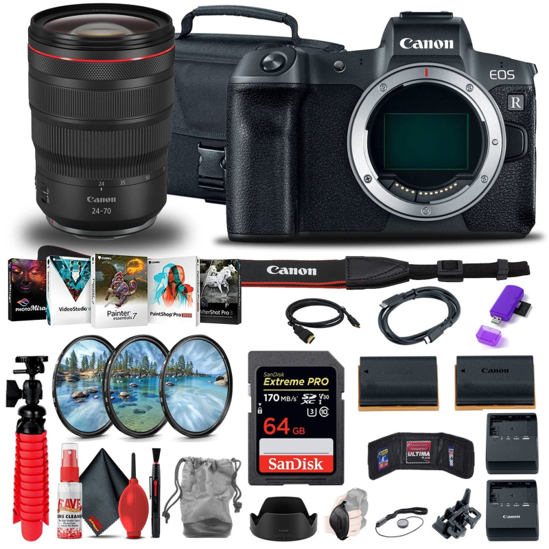 Canon EOS R Mirrorless Camera (3075C002) + Canon RF 24-70mm + More (International Model)