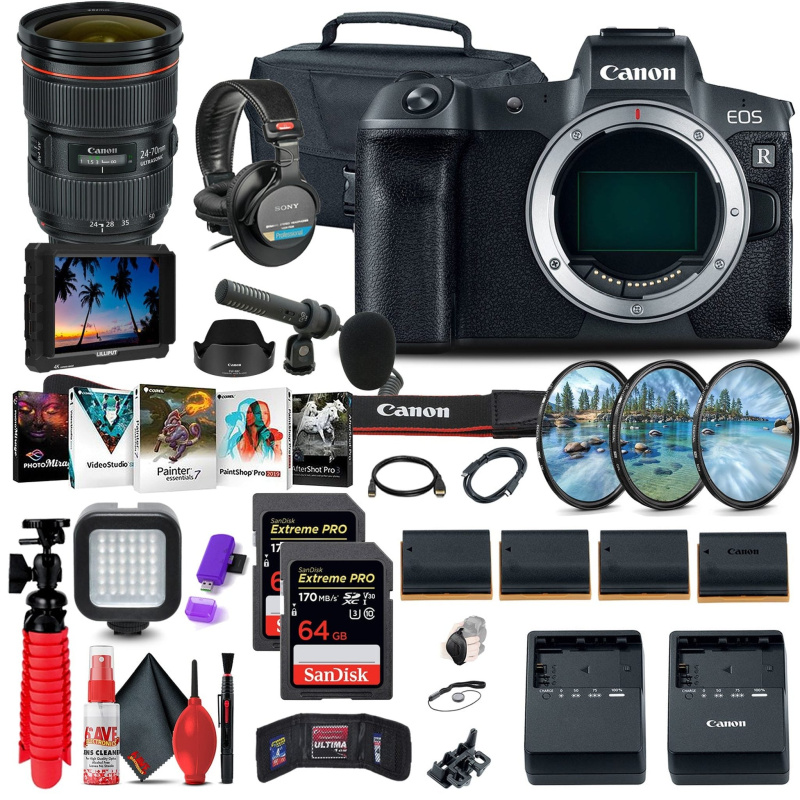 Canon EOS R Mirrorless Camera (3075C002) + Canon RF 24-70mm + More (International Model)