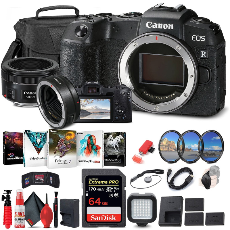 Canon EOS RP Mirrorless Digital Camera (3380C002) + EF 50mm Storage Bundle (International Model)