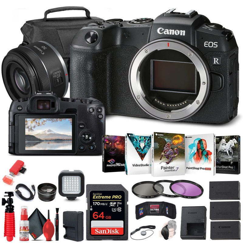 Canon EOS RP Mirrorless Digital Camera (3380C002) + RF 50mm Advanced Bundle (International Model)