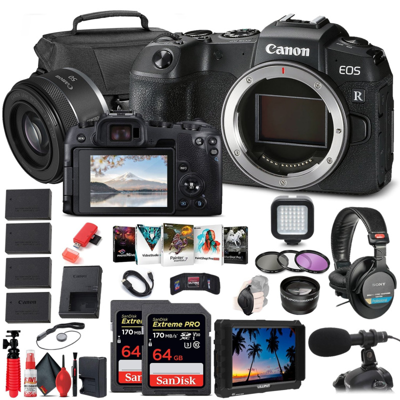 Canon EOS RP Mirrorless Digital Camera (3380C002) + RF 50mm Pro Bundle (International Model)