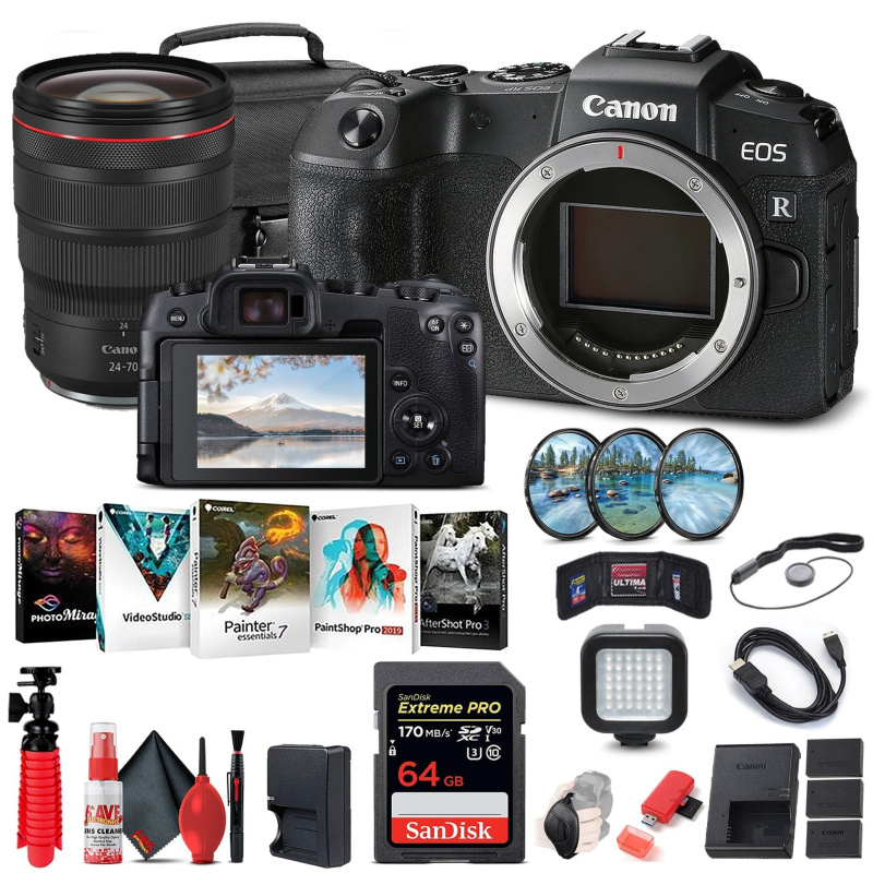Canon EOS RP Mirrorless Digital Camera (3380C002) + Canon RF 24-70mm Ultimate Bundle (International Model)