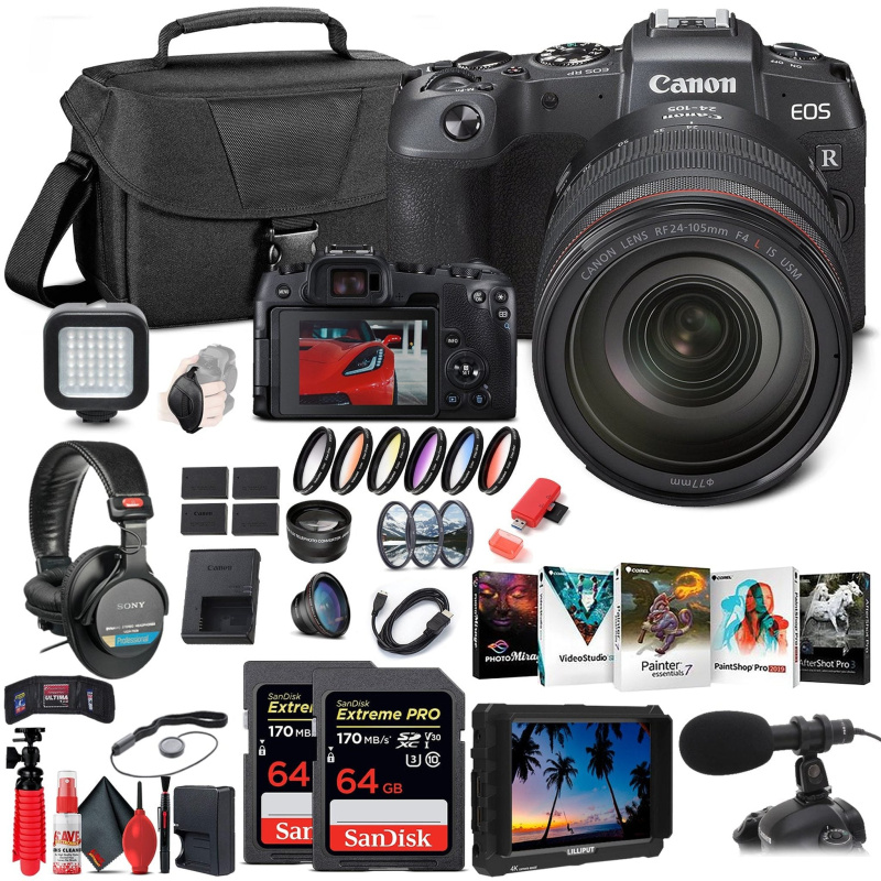 Canon EOS RP Mirrorless Digital Camera with 24-105mm Lens (3380C012) Filter Set Bundle (International Model)