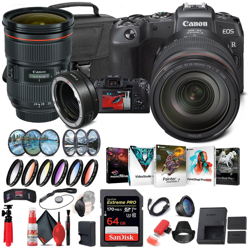 Canon EOS RP Mirrorless Camera with 24-105mm Lens (3380C012) + Canon EF Graphic Bundle (International Model)