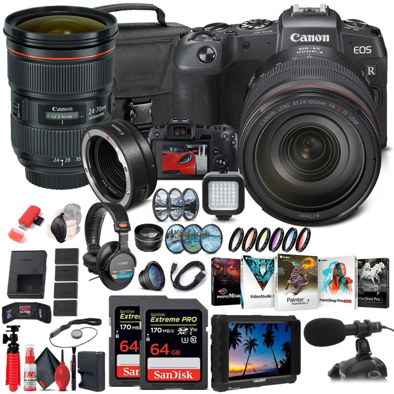Canon EOS RP Mirrorless Digital Camera with 24-105mm Lens (3380C012) Storage Bundle (International Model)