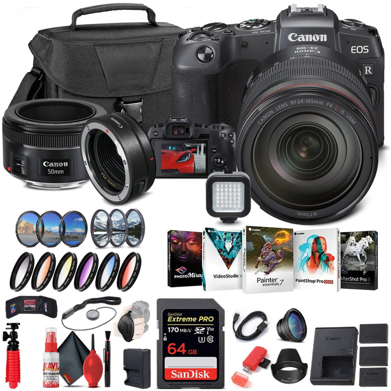 Canon EOS RP Mirrorless Camera with 24-105mm Lens (3380C012) + Canon EF Tripod Bundle (International Model)