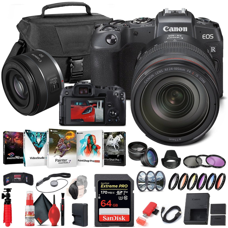 Canon EOS RP Mirrorless Digital Camera with 24-105mm Lens (3380C012) Advanced Bundle (International Model)