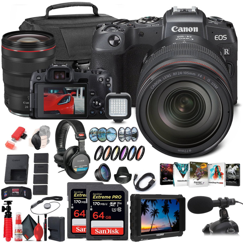 Canon EOS RP Mirrorless Digital Camera with 24-105mm Lens (3380C012) + Canon RF Advanced Bundle (International Model)