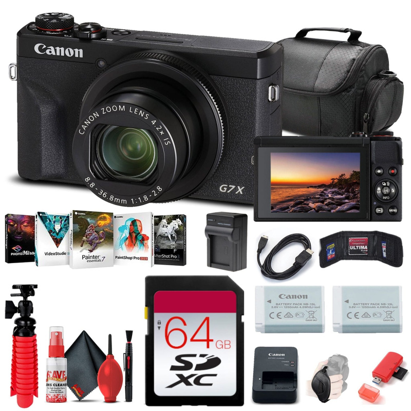 Canon PowerShot G7 X Mark III Digital Camera (3637C001) + 64GB Card Starter Bundle (International Model)