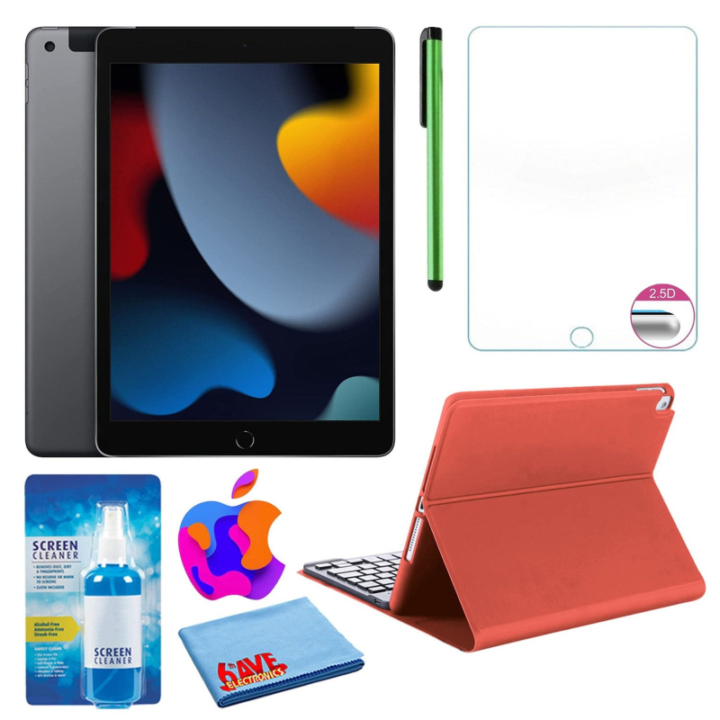 Apple 10.2" iPad (2021, 64GB, Wi-Fi, Space Gray), Red / 64GB