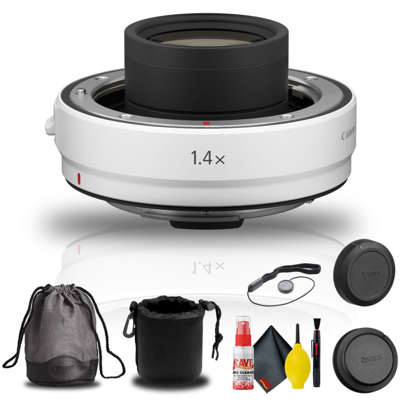 Canon Extender RF 1.4x (4113C002) + Lens Pouch + Cleaning Kit + More (International Model)