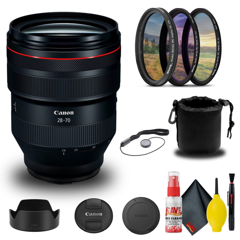 Canon RF 28-70mm f/2L USM Lens (2965C002) + Lens Pouch + UV Filter + More (International Model)