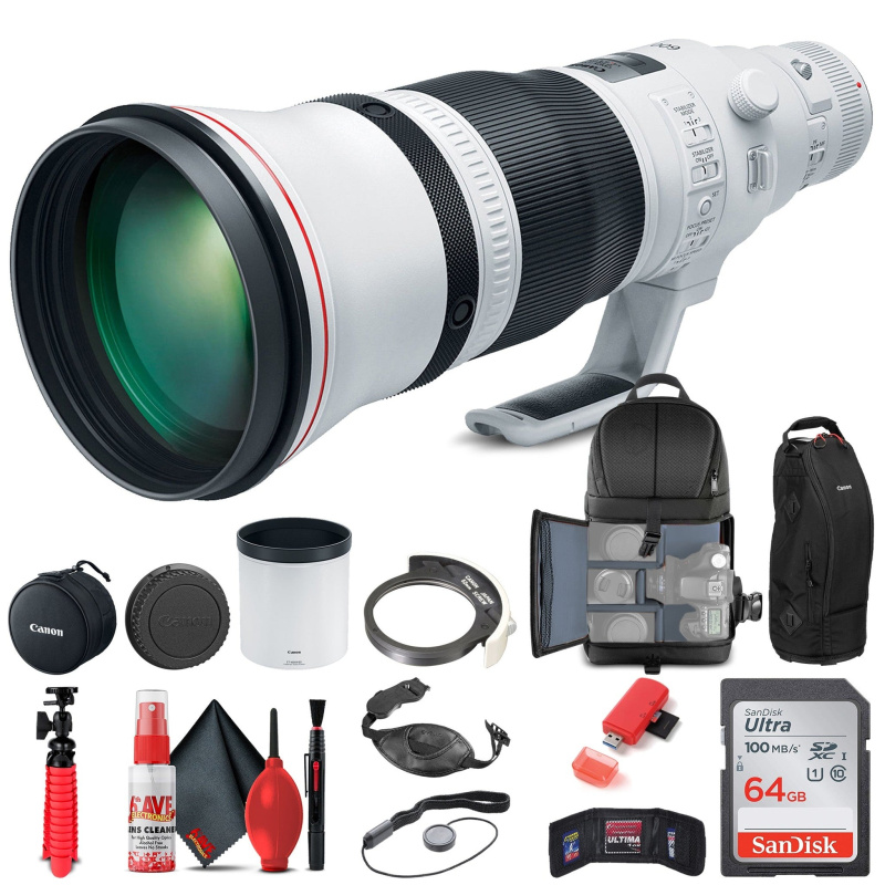 Canon EF 600mm f/4L IS III USM Lens (3329C002) + BackPack + 64GB Card + More (International Model)