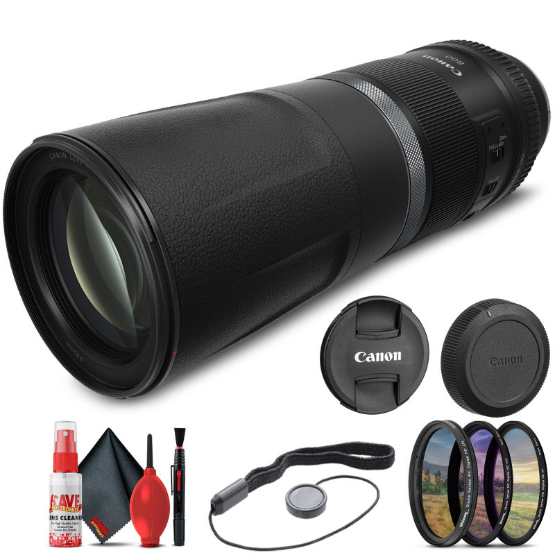 Canon RF 800mm f/11 IS STM Lens (3987C002) + UV Filter + Cap Keeper Base Bundle (International Model)