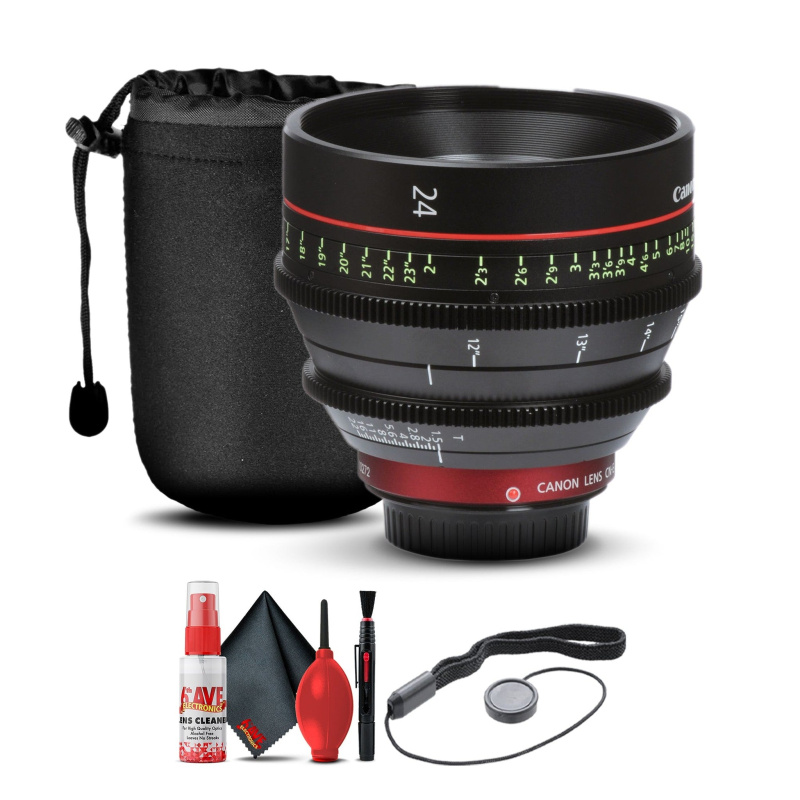Canon CN-E 24mm T1.5 L F Cinema Prime Lens (EF Mount) (6569B001) + More (International Model)