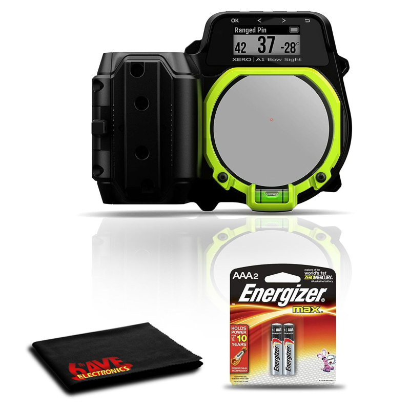 GARMIN Xero A1 Bow Sight (Left Hand) with AAA Batteries and Cleaning Cloth