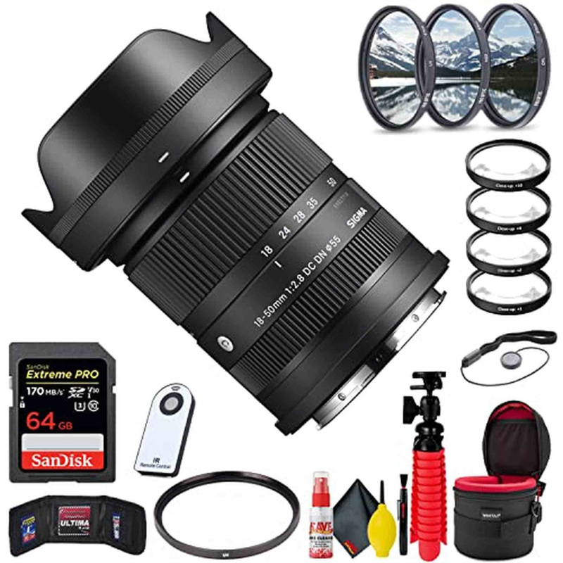 Sigma 18-50mm f/2.8 DC DN Contemporary Lens for Leica L + Accessories