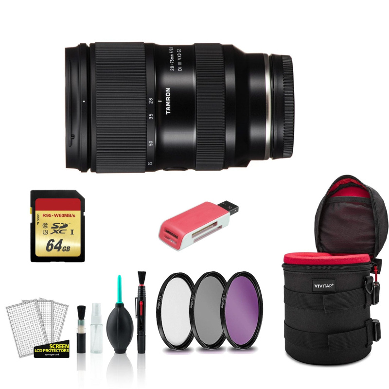 Tamron 28-75mm f/2.8 Di III VXD G2 Lens for Sony E - Kit with 64GB Memory Card (International Model)