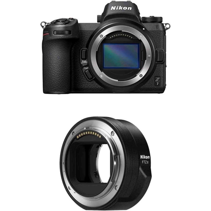 Nikon Z7 Full-Frame Mirrorless Camera Body, with Nikon Mount Adapter FTZ II