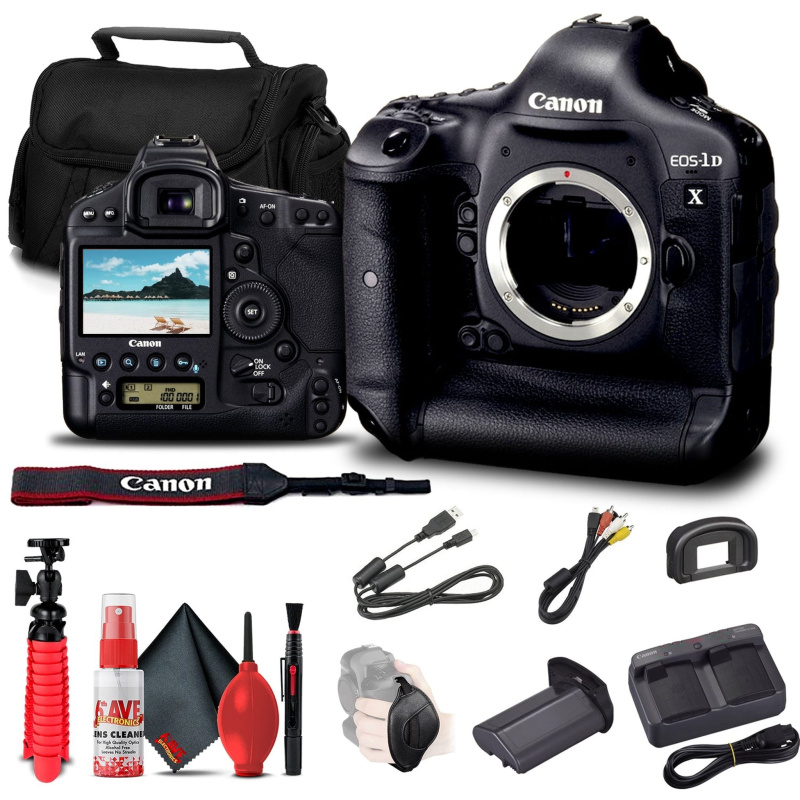 Canon EOS-1D X DSLR Camera (Body) (5253B002) + Case Bundle (International Model)