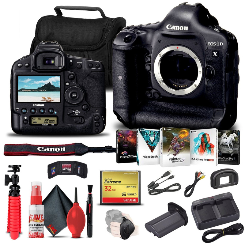 Canon EOS-1D X DSLR Camera (Body Only) + 32GB Card Creator Bundle (International Model)