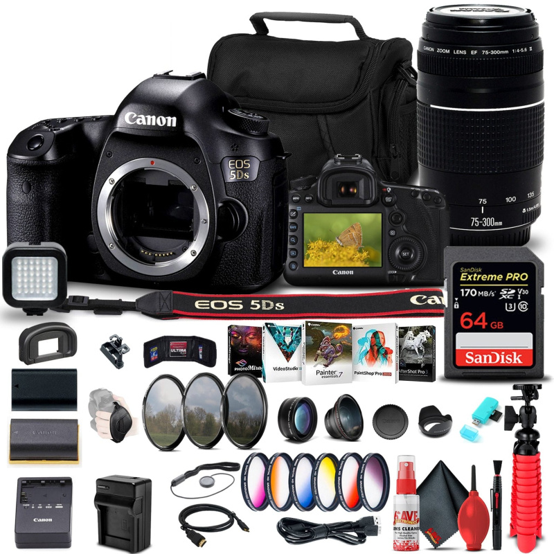 Canon EOS 5DS DSLR Camera (Body Only) (0581C002) + Canon Lens Pro Bundle (International Model)