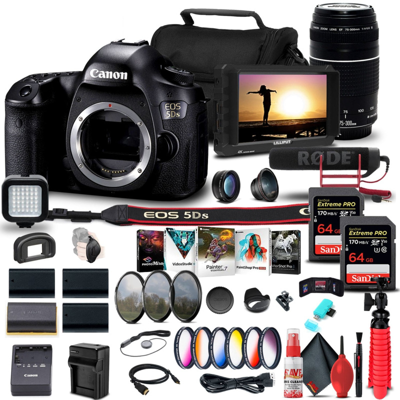 Canon EOS 5DS DSLR Camera (Body Only) (0581C002) + Canon Lens Ultimate Bundle (International Model)