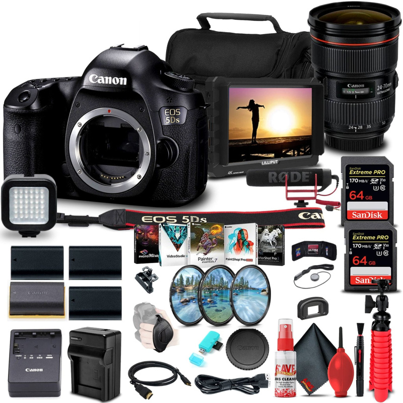 Canon EOS 5DS DSLR Camera (Body Only) (0581C002) + Canon Lens Storage Bundle (International Model)