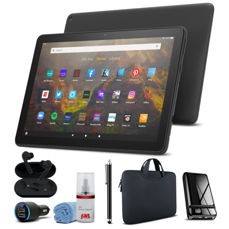 Amazon Fire HD 10 32GB 10.1" Tablet (2021) - Black with Deluxe Accessories