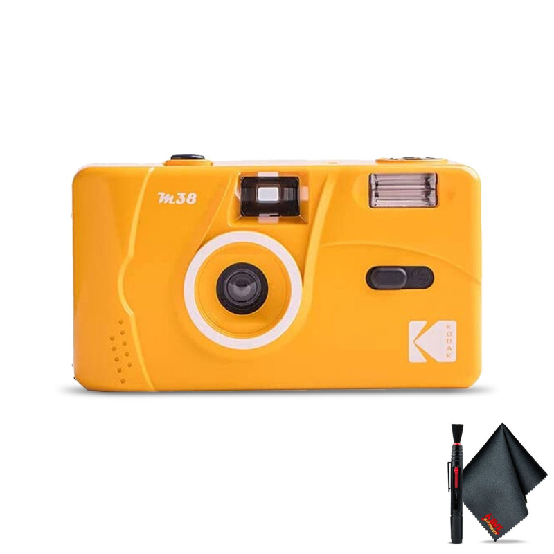 Kodak M38 35mm Film Camera -  (Yellow) with 6Ave Cleaning Kit