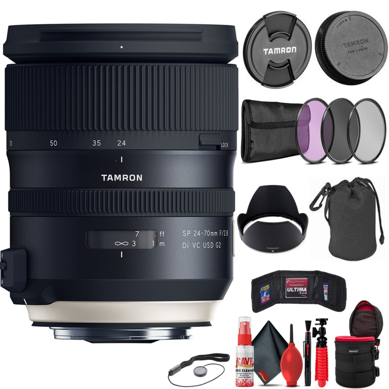 Tamron SP 24-70mm f/2.8 Di VC USD G2 Lens for Canon + Accessory Kit (INT Model) (International Model)