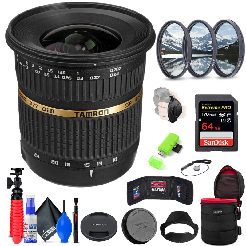 Tamron SP AF 10-24mm f / 3.5-4.5 DI II Lens For Sony + Accessories (INTL Model)