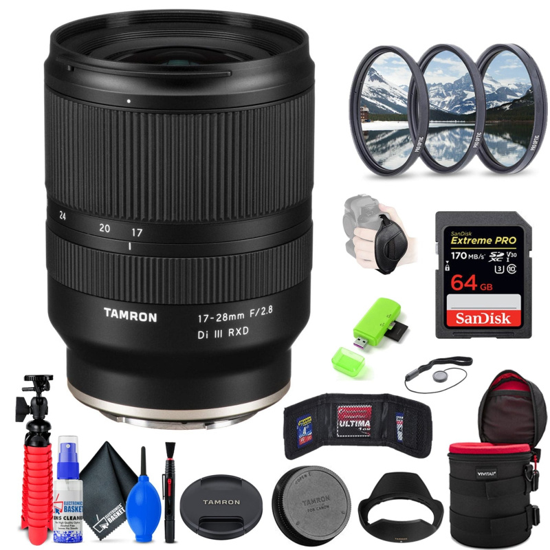 Tamron 17-28mm f/2.8 Di III RXD Lens for Sony E + Accessories (INTL Model)
