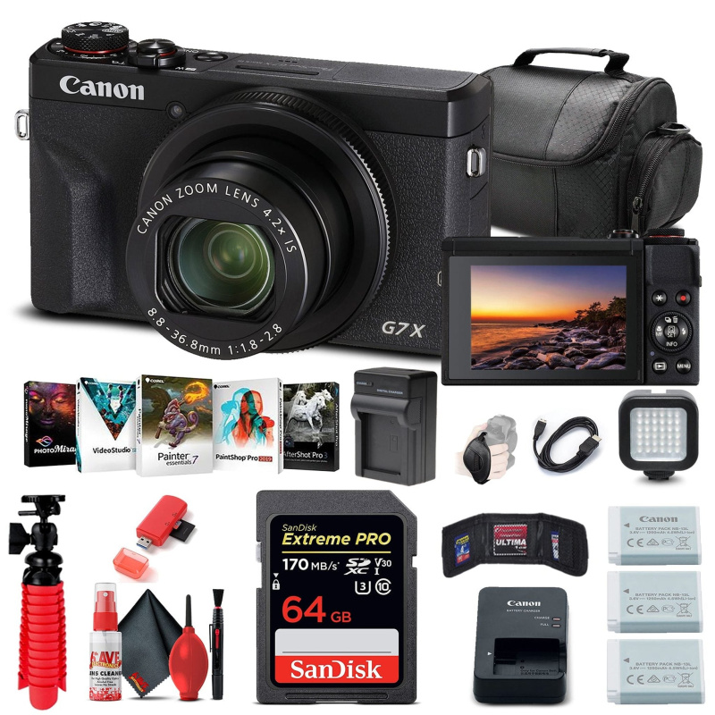 Canon PowerShot G7 X Mark III Digital Camera (3637C001) + 64GB Card + More (International Model)