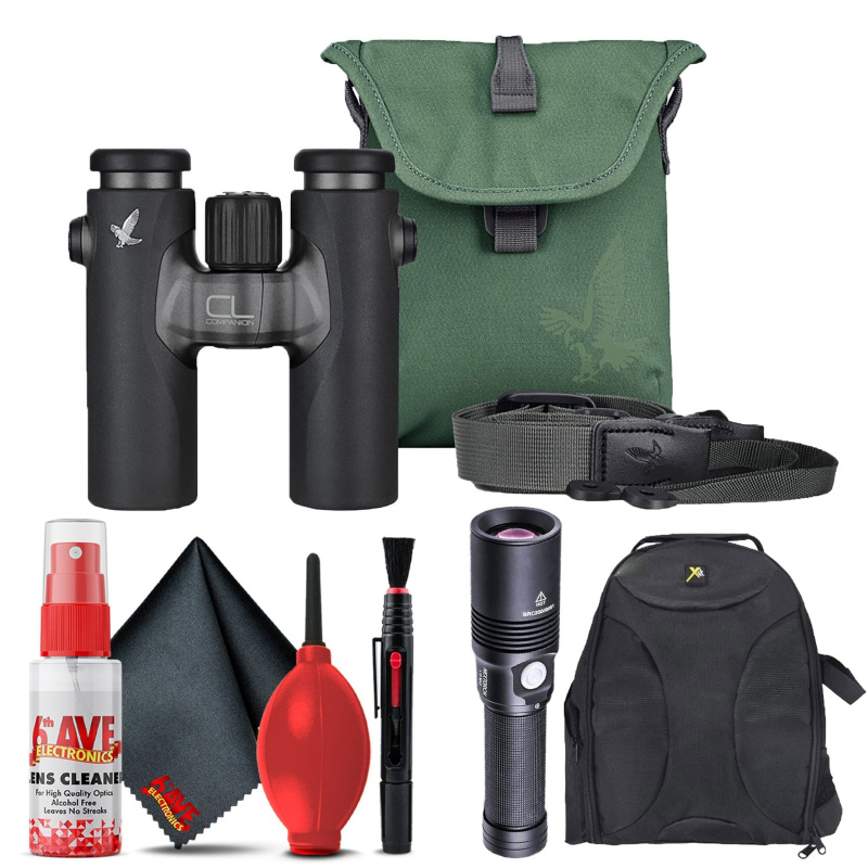 Swarovski 10x30 CL Binocular (Anthracite, Urban Jungle Kit) with Accessories Base Bundle