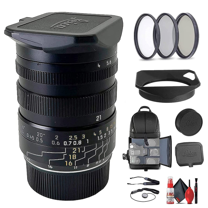 Leica 16-18-21mm f/4.0 M-Tri-Elmar Lens (11626) + 6Ave Accessory Kit