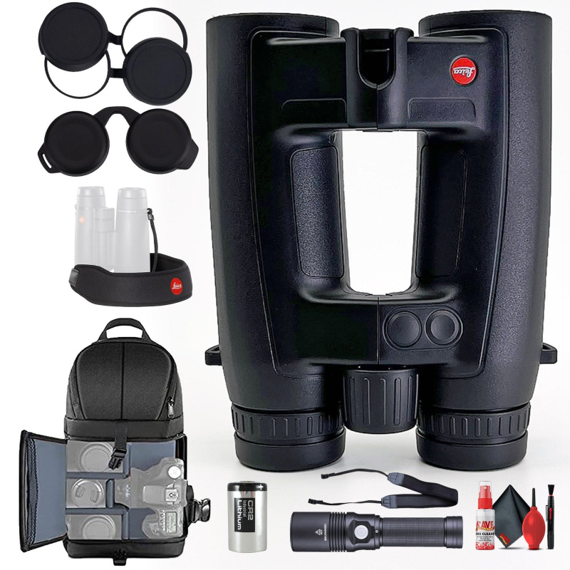 Leica 8x42 Geovid 3200.COM Rangefinder Binocular + 6Ave Accessory Kit