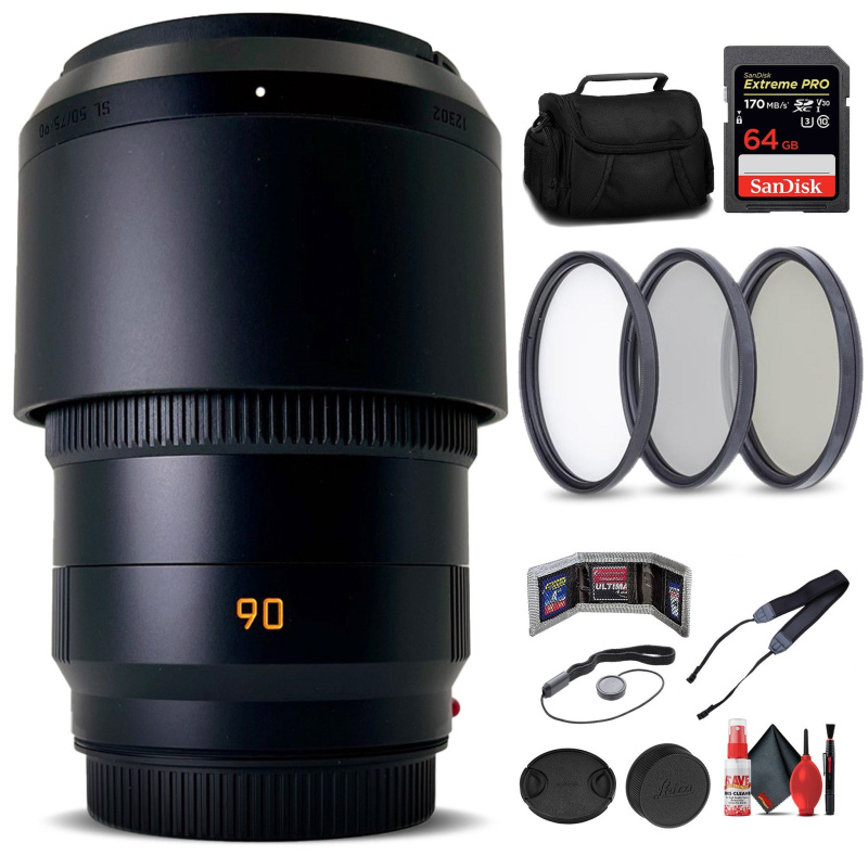 Leica APO-SUMMICRON-SL 90mm f/2 Lens for SL & T System Cameras + 6Ave Accessory Kit