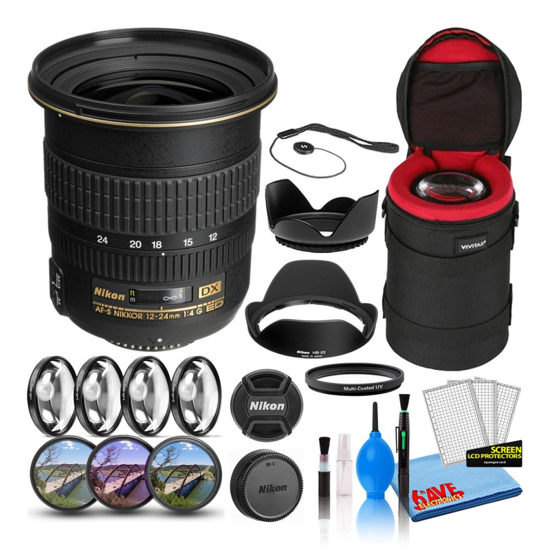 Nikon AF-S DX Zoom-12-24mm f/4G IF-ED Lens (2144) Intl Model Bundle