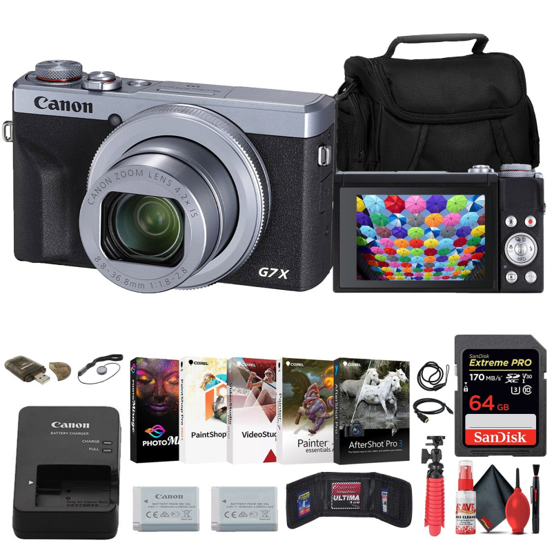 Canon PowerShot G7 X Mark III Digital Camera + 64GB Card + Battery + More (International Model)