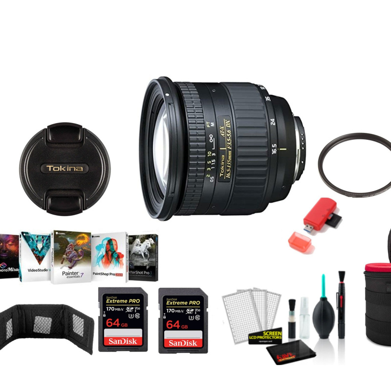 Tokina 12-28mm f/4.0 AT-X Pro APS-C Lens for Canon - Kit with Editing Software (International Model)