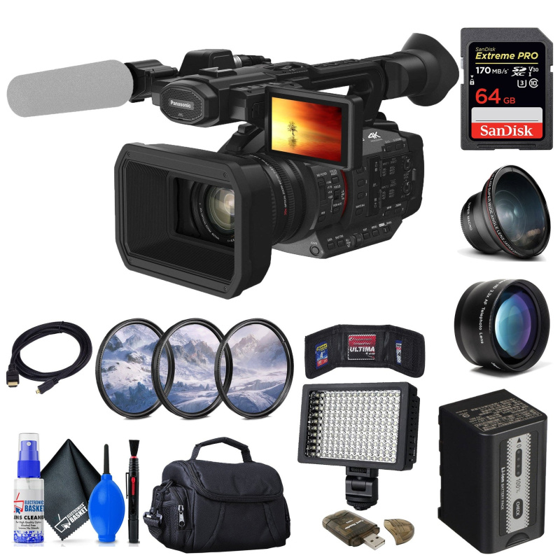 Panasonic HC-X20 4K Mobile Camcorder with Rich Connectivity + 64GB Card  + More