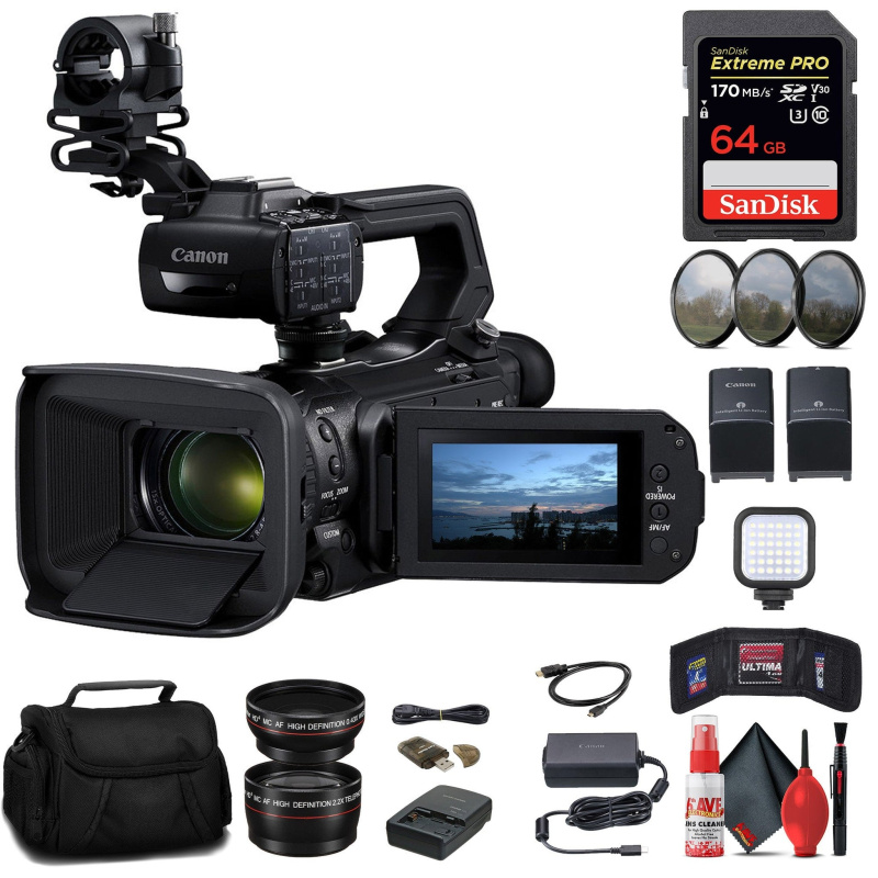 Canon XA70 UHD 4K30 Camcorder with Dual-Pixel Autofocus + 64GB Memory Card Starter Bundle (International Model)