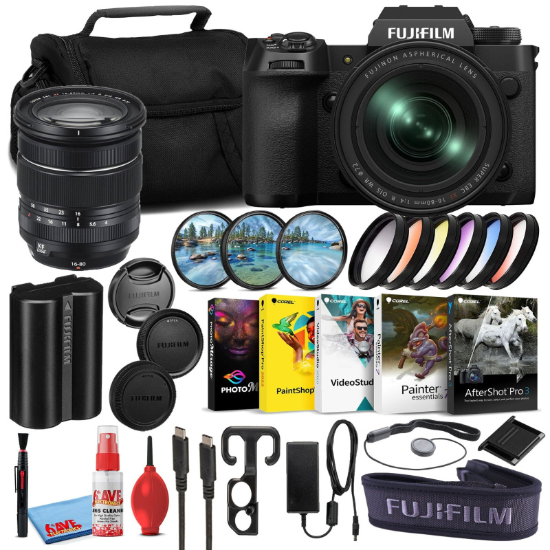 Fujifilm X-H2 Mirrorless Camera with 16-80mm Lens (Black) Software Bundle