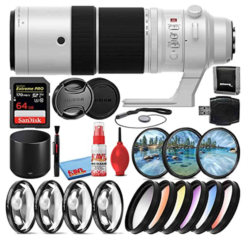 Fujifilm XF 150-600mm f/5.6-8 R LM OIS WR Telephoto Lens + 64GB SD Card Bundle