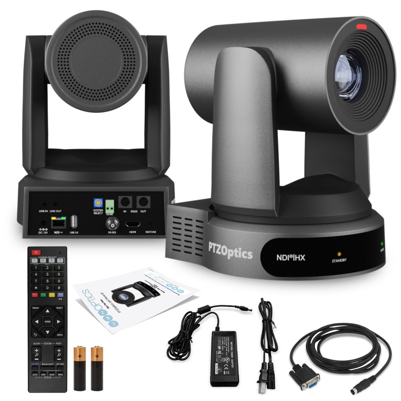 PTZOptics Move 4K PTZ Camera with 30x Zoom (Gray) (PT30X-4K-GY-G3)