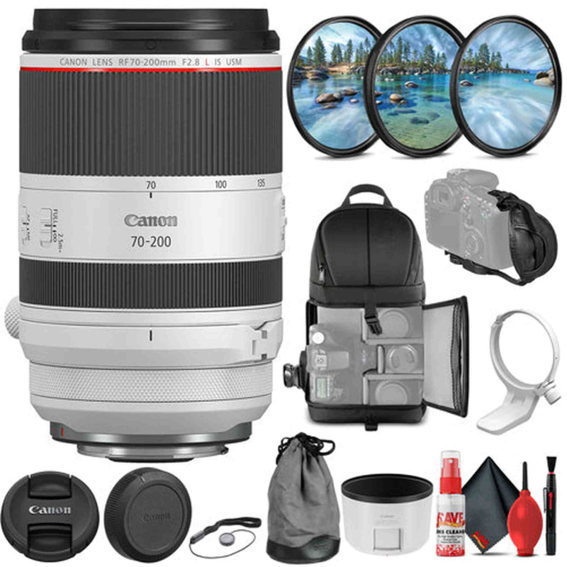 Canon RF 70-200mm f/2.8 L IS USM Lens with 3-Piece Filter Kit & More (3792C002) (International Model)