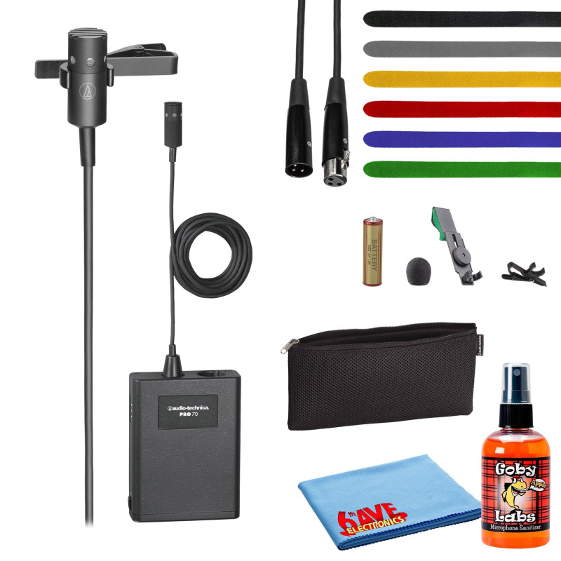 Audio-Technica PRO 70 Cardioid Lavalier Microphone with Accessories