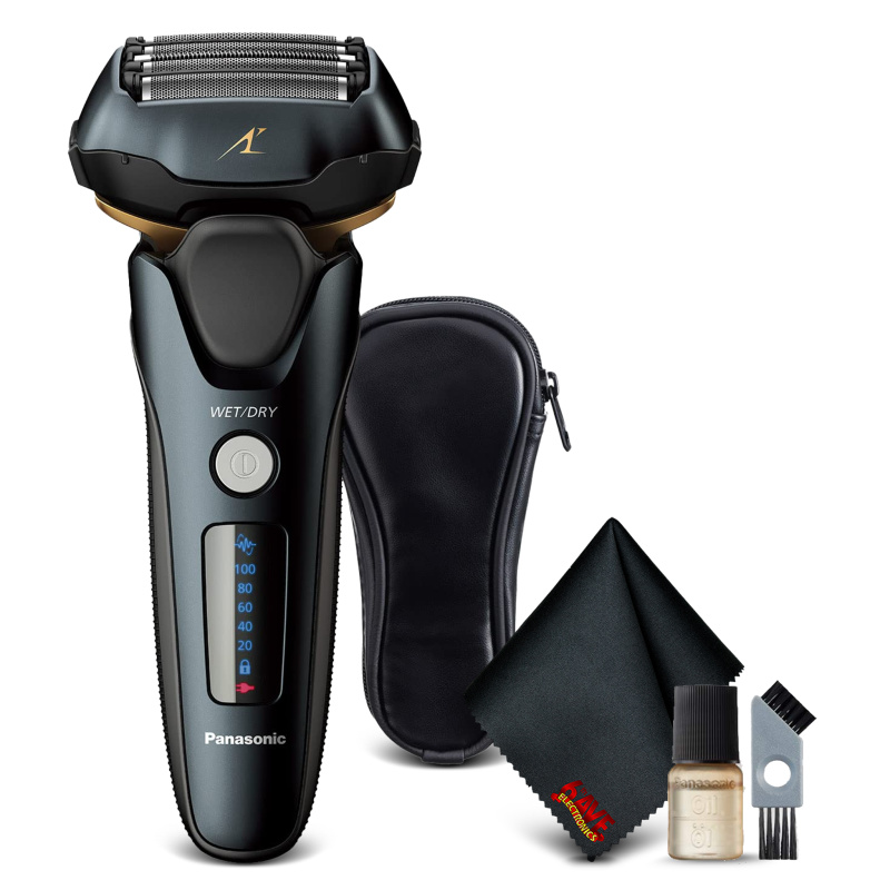 Panasonic ESLV67K Arc5 Wet/Dry Electric Shaver (Matte Black) Bundle with Cleaning Cloth